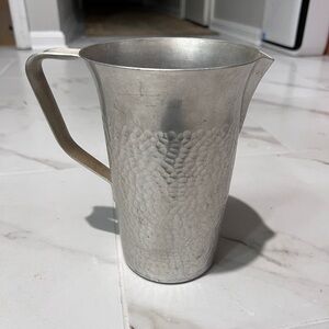 Vintage hammered aluminum pitcher - Made in Italy